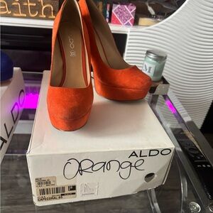 Aldo Bold Orange Heels